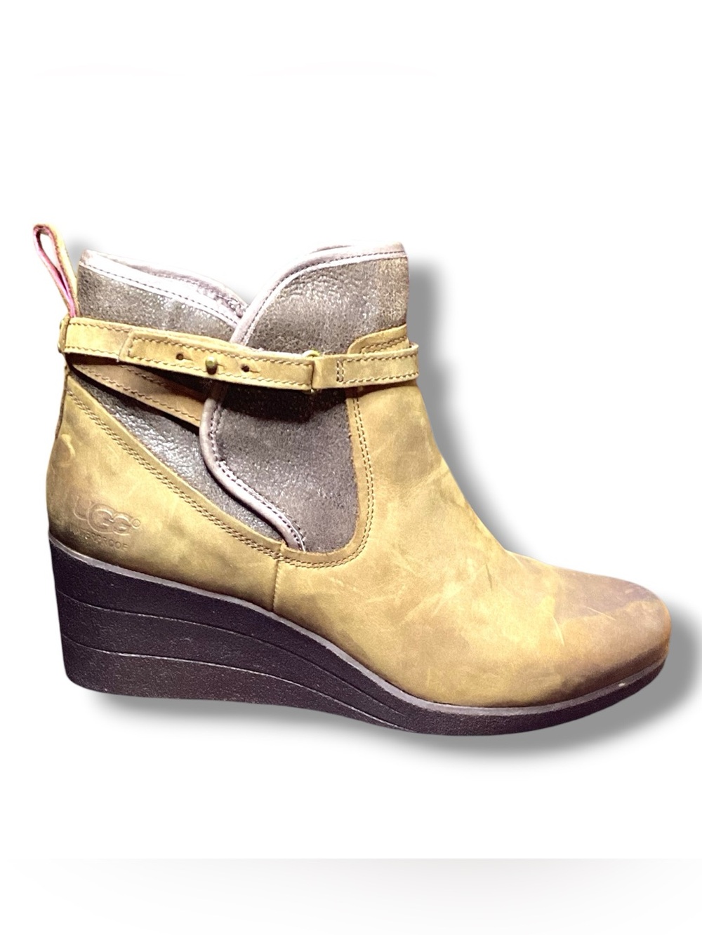 UGG | Emalie Brown & Black Waterproof Wedges Women's Size 11
